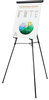 A Picture of product UNV-43150 Universal® Lightweight Telescoping 3-Leg Easel with Pad Retainer, Adjusts 34" to 64", Aluminum, Black