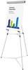 A Picture of product UNV-43035 Universal® Heavy-Duty Adjustable Presentation Board Easel, 69" Maximum Height, Metal, Silver