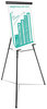 A Picture of product UNV-43034 Universal® Heavy-Duty Adjustable Presentation Board Easel, 69" Maximum Height, Metal, Black