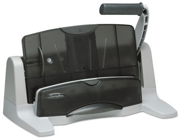Swingline® LightTouch® Heavy-Duty Paper Punch, 9/32" Holes, Black/Gray