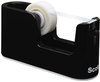 A Picture of product MMM-C24 Scotch® Heavy-Duty Core Weighted Tape Dispenser,  3" core, Plastic, Black
