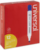 A Picture of product UNV-43653 Universal™ Dry Erase Marker Broad Chisel Tip, Blue, Dozen