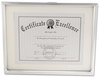 A Picture of product UNV-76854 Universal® Plastic Document Frame with Mat, 11 x 14 and 8.5 Inserts, Metallic Silver