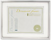 A Picture of product UNV-76854 Universal® Plastic Document Frame with Mat, 11 x 14 and 8.5 Inserts, Metallic Silver