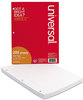A Picture of product UNV-20911 Universal® Filler Paper 3-Hole, 8.5 x 11, Medium/College Rule, 100/Pack