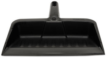 Rubbermaid® Commercial Heavy-Duty Dust Pan,  8 1/4" w, Polypropylene, Charcoal