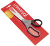 A Picture of product UNV-92010 Universal® Stainless Steel Office Scissors 8.5" Long, 3.75" Cut Length, Black Offset Handle