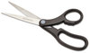 A Picture of product UNV-92010 Universal® Stainless Steel Office Scissors 8.5" Long, 3.75" Cut Length, Black Offset Handle