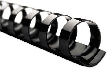 Swingline™ GBC® CombBind® Standard Spines,  1" Diameter, 225 Sheet Capacity, Black, 100/Box