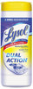 A Picture of product RAC-81143 LYSOL® Brand Dual Action™ Disinfecting Wipes,  Dual Action, Citrus, 7 x 8, 35/Canister, 12/Case