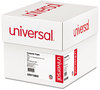 A Picture of product UNV-15802 Universal® Printout Paper 1-Part, 0.5" Standard Perforation, 20 lb Bond Weight, 9.5 x 11, White, 2,400/Carton