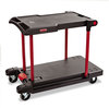 A Picture of product RCP-430000BK Rubbermaid® Commercial Convertible Utility Cart,  Two-Shelf, 23-5/8w x 45-1/4d x 34-3/8h, Black