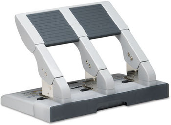 Swingline® Heavy-Duty High-Capacity Three-Hole Punch,  9/32" Holes, Putty/Gray