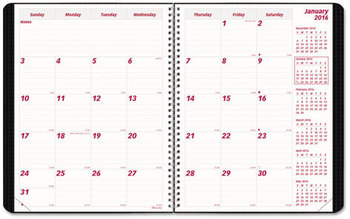 Brownline® DuraFlex 14-Month Planner 11 x 8.5, Black Cover, 14-Month: Dec 2025 to Jan 2027