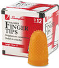 A Picture of product SWI-54033 Swingline® Rubber Finger Tips,  13 (Large), Amber, Dozen