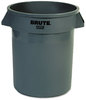 A Picture of product RCP-262000GRA Rubbermaid® Commercial Round Brute® Container,  Plastic, 20 gal, Gray