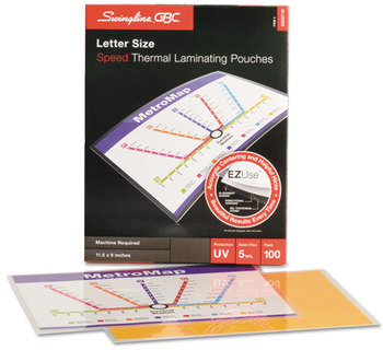 Swingline™ GBC® EZUse™ Premium Laminating Pouches,  5 mil, 11 1/2 x 9, 100/Box