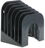 A Picture of product RUB-96600ROS Rubbermaid® Optimizers™ Multifunctional Six-Tier Jumbo Incline Sorter,  Plastic, 9 3/8 x 10 1/2 x 7 3/8, Clear
