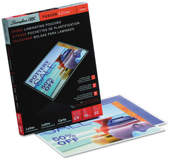 Swingline™ GBC® EZUse™ Premium Laminating Pouches,  10 mil, 11 1/2 x 9, 50/Box