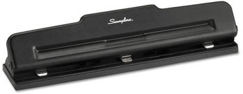 Swingline® Light-Duty Adjustable Desktop Punch, 9/32" Holes, Black