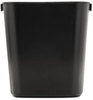 A Picture of product RCP-295500BK Rubbermaid® Commercial Deskside Plastic Wastebasket,  Rectangular, 3 1/2 gal, Black