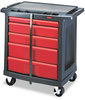 A Picture of product RCP-773488 Rubbermaid® Commercial Five-Drawer Mobile Workcenter,  32 1/2w x 20d x 33 1/2h, Black Plastic Top