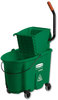 A Picture of product RCP-758888GRE Rubbermaid® Commercial WaveBrake® Side-Press Wringer/Bucket Combo,  8.75 gal, Green