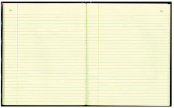 National® Texthide Eye-Ease® Record Book,  Black/Burgundy, 150 Green Pages, 10 3/8 x 8 3/8