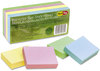A Picture of product RTG-25701 Redi-Tag® 100% Recycled Self-Stick Notes,  1 1/2 x 2, Four Pastel Colors, 12 100-Sheet Pads/Pack