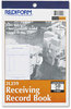 A Picture of product RED-2L259 Rediform® Receiving Record Book,  5 1/2 x 7 7/8, Two-Part Carbonless, 50 Sets/Book