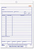 A Picture of product RED-2L259 Rediform® Receiving Record Book,  5 1/2 x 7 7/8, Two-Part Carbonless, 50 Sets/Book