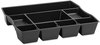 A Picture of product RUB-21864 Rubbermaid® Regeneration® Deep Drawer Organizer,  Plastic, 14 7/8 x 11 7/8 x 2 1/2, Black