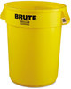 A Picture of product RCP-2632YEL Rubbermaid® Commercial Round Brute® Container. 32 gal. Yellow.