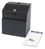 A Picture of product SAF-4232BL Safco® Steel Suggestion/Key Drop Box with Locking Top, 7 x 6 8.5, Black Powder Coat Finish