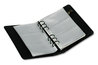 A Picture of product SAM-81270 Samsill® Regal™ Leather Business Card Binder,  120 Card Cap, 2 x 3 1/2 Cards, Black