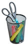 A Picture of product UNV-20013 Universal® Deluxe Mesh Jumbo Pencil Cup Steel 4.38" Diameter x 5.38"h, Black