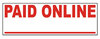 A Picture of product UNV-10156 Universal® Pre-Inked One-Color Stamp Message PAID ONLINE, Red