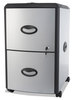 A Picture of product STX-61352U01C Storex Mobile Filing Cabinet with Metal Siding,  19 x 15 x 23, Silver/Black