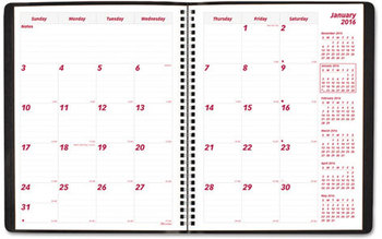 Brownline® Essential Collection 14-Month Ruled Monthly Planner 11 x 8.5, Black Cover, 14-Month: Dec 2025 to Jan 2027