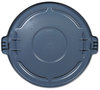 A Picture of product RCP-264560GY Rubbermaid® Commercial Round Vented Brute® Lid for 44-Gallon Round Brute Containers. Gray.