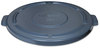 A Picture of product RCP-264560GY Rubbermaid® Commercial Round Vented Brute® Lid for 44-Gallon Round Brute Containers. Gray.