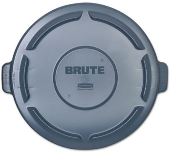 Rubbermaid® Commercial Round Vented Brute® Lid for 44-Gallon Round Brute Containers. Gray.