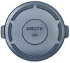 A Picture of product RCP-264560GY Rubbermaid® Commercial Round Vented Brute® Lid for 44-Gallon Round Brute Containers. Gray.