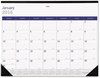 A Picture of product RED-C177227 Blueline® DuraGlobe Monthly Desk Pad Calendar 22 x 17, White/Blue/Gray Sheets, Black Binding/Corners, 12-Month (Jan to Dec): 2026