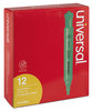 A Picture of product UNV-08862 Universal™ Desk Highlighters Fluorescent Green Ink, Chisel Tip, Barrel, Dozen