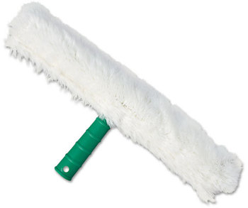 Unger® Original Strip Washer® with Handle,  14" Wide Blade, Green Nylon Handle, White Cloth Sleeve