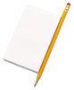 A Picture of product UNV-35614 Business Source Scratch Pads Unruled, 4 x 6, White, 100 Sheets, 12/Pack. Plain memo pad.