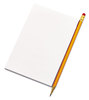 A Picture of product UNV-35614 Business Source Scratch Pads Unruled, 4 x 6, White, 100 Sheets, 12/Pack. Plain memo pad.