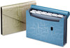 A Picture of product PFX-01158 Pendaflex® Expanding Poly Files 3.5" Expansion, 7 Sections, Hook/Loop Closure, 1/6-Cut Tabs, Letter Size, Blue