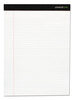 A Picture of product UNV-30730 Universal® Premium Ruled Writing Pads with Heavy Duty Back Heavy-Duty Wide/Legal Rule, Black Headband, 50 White 8.5 x 11 Sheets, 12/Pack